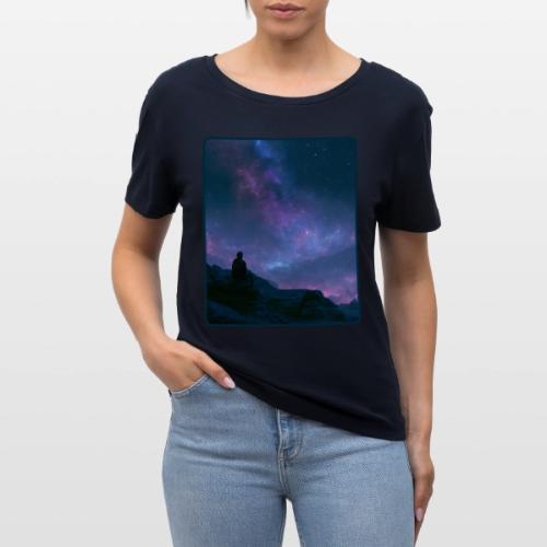 Stargazer Nebula Night Sky Art - Stanley/Stella Serena Women’s Relaxed Organic T-Shirt
