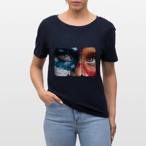 USA: Star-Spangled Glance - Stanley/Stella Serena Women’s Relaxed Organic T-Shirt