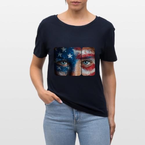 USA: Stars in Her Eyes - Stanley/Stella Serena Women’s Relaxed Organic T-Shirt
