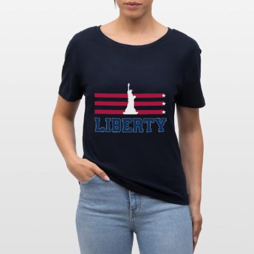 USA: Stars of Liberty - Stanley/Stella Serena Women’s Relaxed Organic T-Shirt