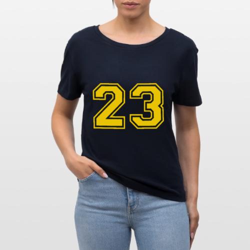 Number 23 in a classic athletic collegiate font - Stanley/Stella Serena Women’s Relaxed Organic T-Shirt