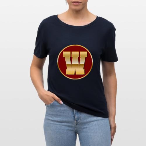 Letter W – Capital Varsity Alphabet Monogram - Stanley/Stella Serena Women’s Relaxed Organic T-Shirt