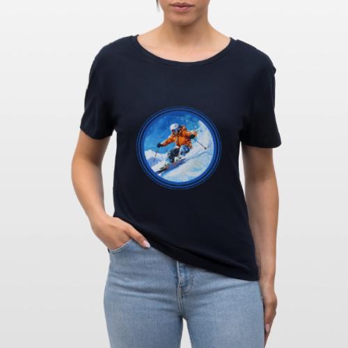 Skiing: On the Edge - Stanley/Stella Serena Women’s Relaxed Organic T-Shirt