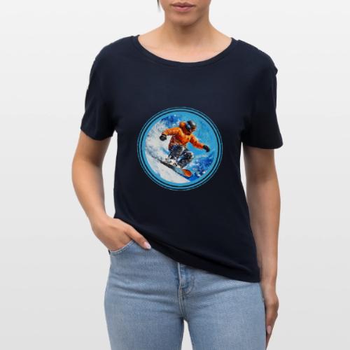 Snowboarding Motion - Stanley/Stella Serena Women’s Relaxed Organic T-Shirt