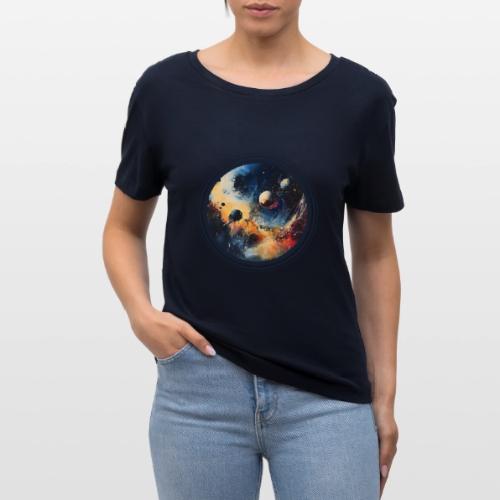 Chaotic Color Planets - Stanley/Stella Serena Women’s Relaxed Organic T-Shirt