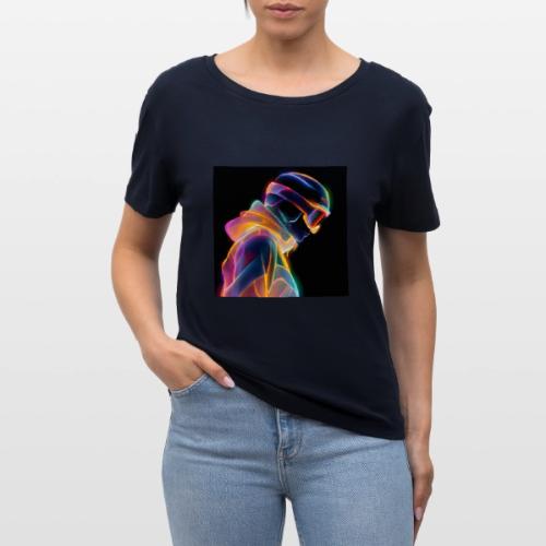 Snowboarding: Neon Gravity Ride - Stanley/Stella Serena Women’s Relaxed Organic T-Shirt