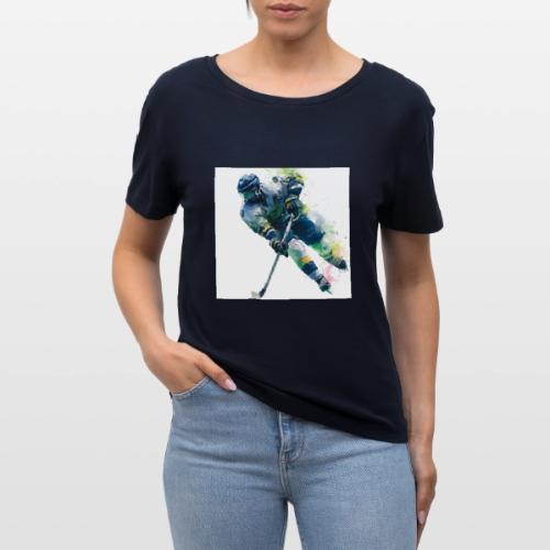 Hockey: Frozen Motion - Stanley/Stella Serena Women’s Relaxed Organic T-Shirt