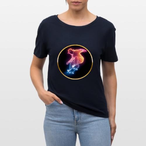 Skateboarding: Golden Trick Rider - Stanley/Stella Serena Women’s Relaxed Organic T-Shirt