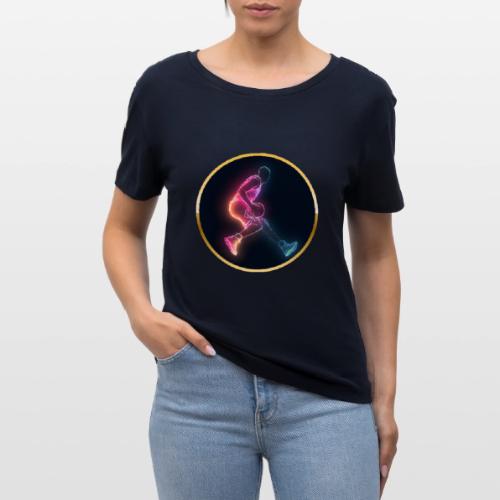 Basketball: Golden Court Glow - Stanley/Stella Serena Women’s Relaxed Organic T-Shirt