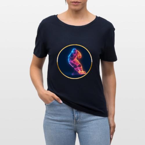 Hockey: Neon Hockey Sketch - Stanley/Stella Serena Women’s Relaxed Organic T-Shirt
