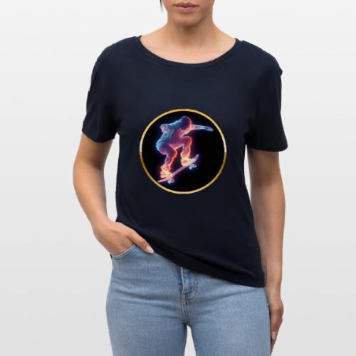 Skateboarding: Neon Skate Orbit - Stanley/Stella Serena Women’s Relaxed Organic T-Shirt