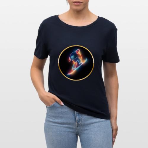 Golden Neon Snowboard - Stanley/Stella Serena Women’s Relaxed Organic T-Shirt