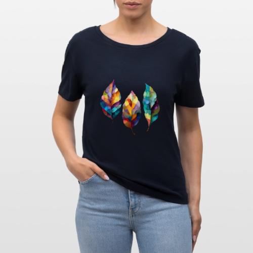 Art: Colorful Leaf Harmony - Stanley/Stella Serena Women’s Relaxed Organic T-Shirt