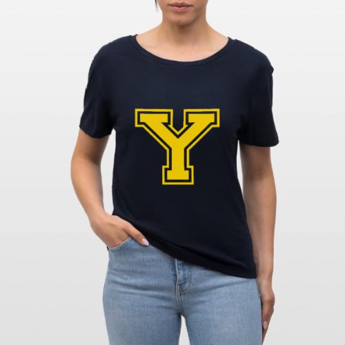 Letter Y – Capital Athletic Alphabet Monogram - Stanley/Stella Serena Women’s Relaxed Organic T-Shirt