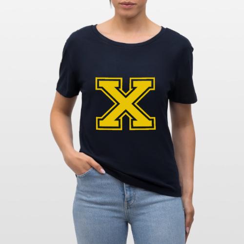 Letter X – Capital Athletic Alphabet Monogram - Stanley/Stella Serena Women’s Relaxed Organic T-Shirt