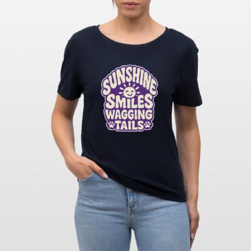 Sunshine Smiles Wagging Tails - Stanley/Stella Serena Women’s Relaxed Organic T-Shirt