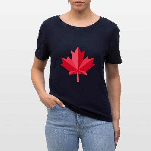 Canadian red maple leaf - Stanley/Stella Serena Women’s Relaxed Organic T-Shirt