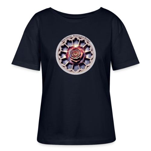 Easter Rose Resurrection T Shirt, Spring Gift - Stanley/Stella Serena Women’s Relaxed Organic T-Shirt