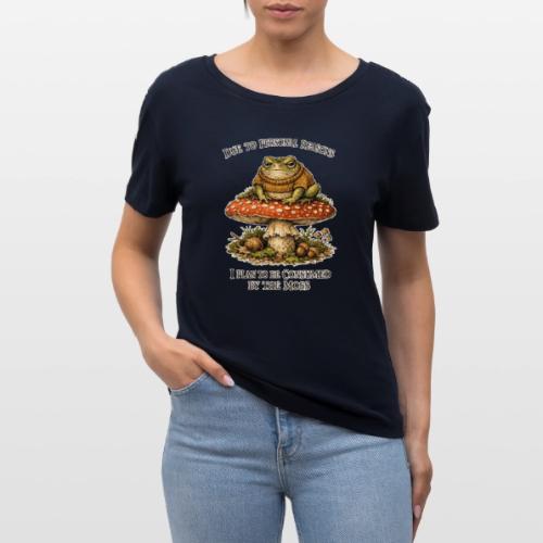 Frog Consumed by Moss Cottagecore Aesthetic - Stanley/Stella Serena Women’s Relaxed Organic T-Shirt