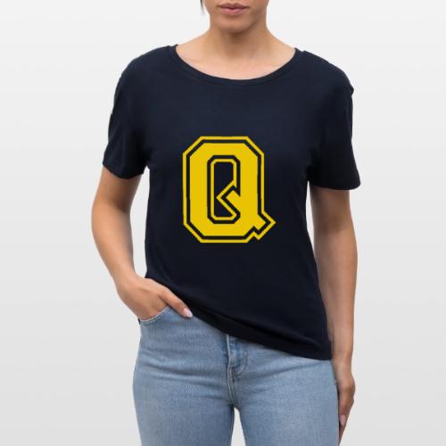 Letter Q – Capital Athletic Alphabet Monogram - Stanley/Stella Serena Women’s Relaxed Organic T-Shirt