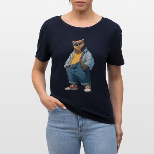 Fashion Streetwear Bear Cartoon Art - Stanley/Stella Serena Women’s Relaxed Organic T-Shirt