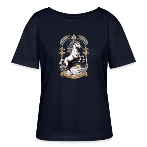 Year of the Horse Rearing T Shirt, Lunar New Year - Stanley/Stella Serena Women’s Relaxed Organic T-Shirt
