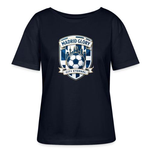 Madrid Skyline Glory T Shirt, Madrid Fan Gift - Stanley/Stella Serena Women’s Relaxed Organic T-Shirt