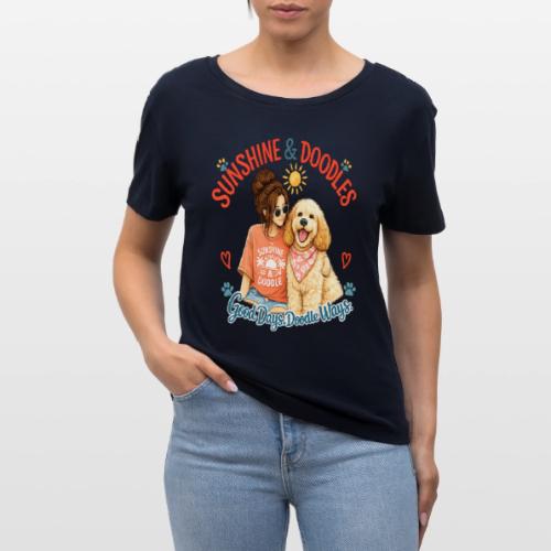 Sunshine & Doodles – Good Days, Doodle Ways - Stanley/Stella Serena Women’s Relaxed Organic T-Shirt
