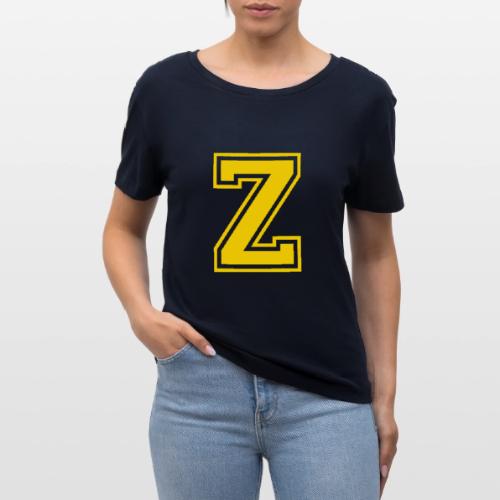 Letter Z – Capital Athletic Alphabet Monogram - Stanley/Stella Serena Women’s Relaxed Organic T-Shirt