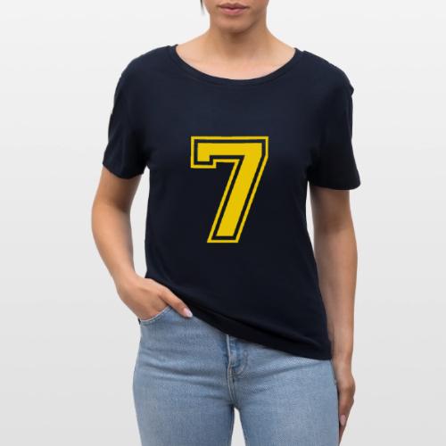 Number 7 in a classic athletic collegiate font - Stanley/Stella Serena Women’s Relaxed Organic T-Shirt