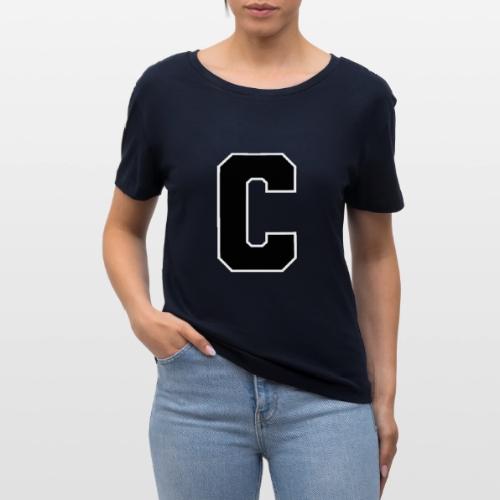 Varsity Letter C Collegiate Monogram - Stanley/Stella Serena Women’s Relaxed Organic T-Shirt