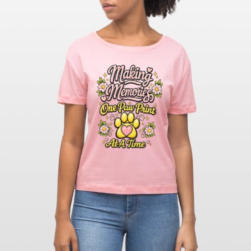 Making Memories One Paw Print At A Time - Stanley/Stella Serena Women’s Relaxed Organic T-Shirt