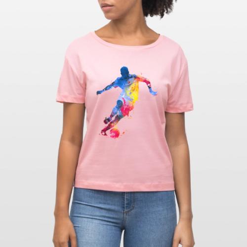 Soccer: Splash Kick - Stanley/Stella Serena Women’s Relaxed Organic T-Shirt