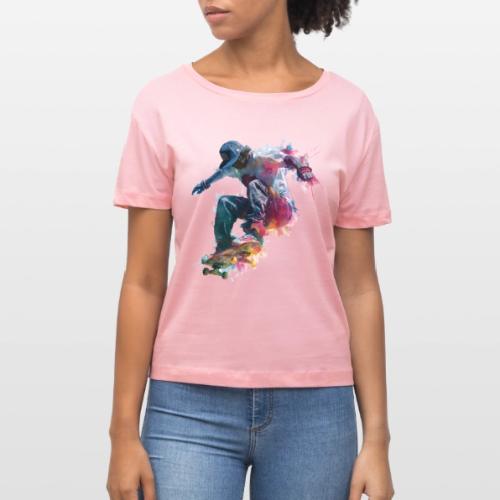 Skateboarding: Ride the Colors - Stanley/Stella Serena Women’s Relaxed Organic T-Shirt