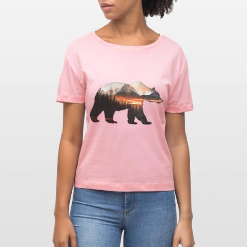 Canada Bear: fiery tones - Stanley/Stella Serena Women’s Relaxed Organic T-Shirt