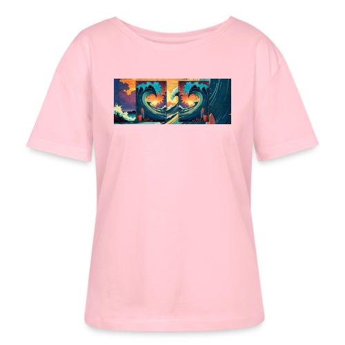 Vintage Sunrise Wave - Stanley/Stella Serena Women’s Relaxed Organic T-Shirt