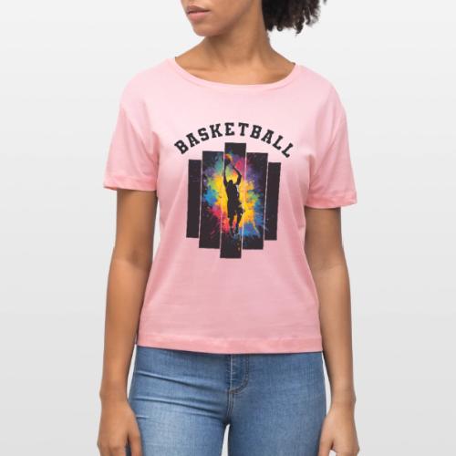 Basketball Slam Dunk Splash Design - Stanley/Stella Serena Women’s Relaxed Organic T-Shirt