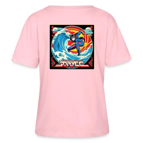 Anime Wavecat Surfer - Stanley/Stella Serena Women’s Relaxed Organic T-Shirt