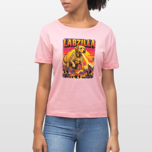 Labzilla Giant Yellow Labrador Monster Tee - Stanley/Stella Serena Women’s Relaxed Organic T-Shirt