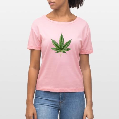 Cannabis Leaf - Stanley/Stella Serena Women’s Relaxed Organic T-Shirt
