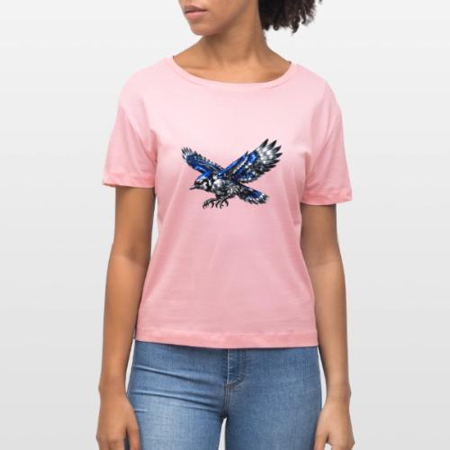 Silver Blue Jay Dive - Stanley/Stella Serena Women’s Relaxed Organic T-Shirt