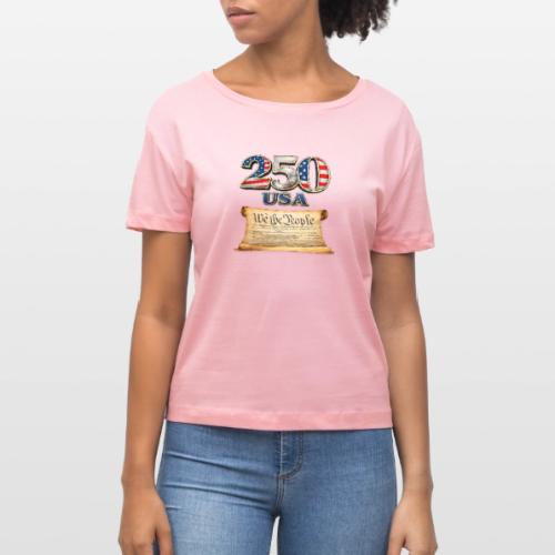 250th anniversary celebration of America - Stanley/Stella Serena Women’s Relaxed Organic T-Shirt
