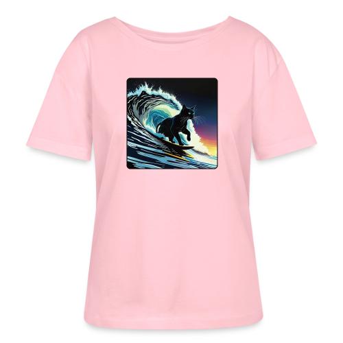 Black Cat Dawn Patrol - Stanley/Stella Serena Women’s Relaxed Organic T-Shirt