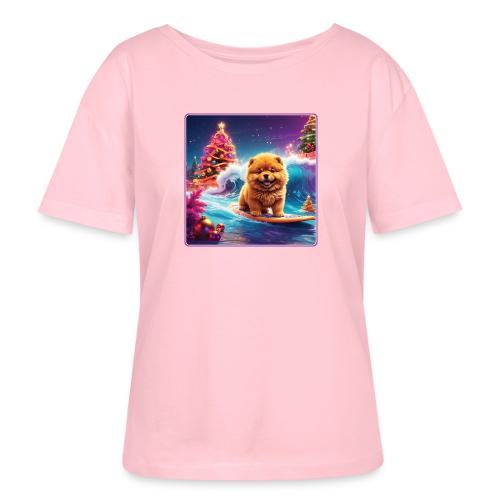 Chow Christmas Surf - Stanley/Stella Serena Women’s Relaxed Organic T-Shirt