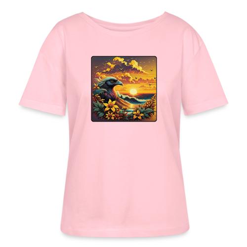 Sunset Wave Bird - Stanley/Stella Serena Women’s Relaxed Organic T-Shirt
