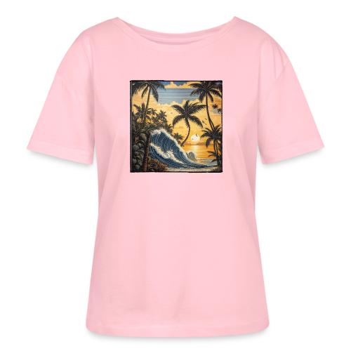 Jungle Wave Sunrise - Stanley/Stella Serena Women’s Relaxed Organic T-Shirt