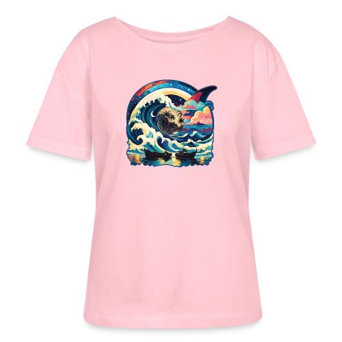 Moonlight Sun Waves - Stanley/Stella Serena Women’s Relaxed Organic T-Shirt