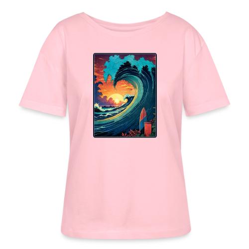 Vintage Sunrise Wave - Stanley/Stella Serena Women’s Relaxed Organic T-Shirt