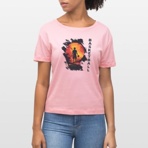 Basketball Blaze - Stanley/Stella Serena Women’s Relaxed Organic T-Shirt