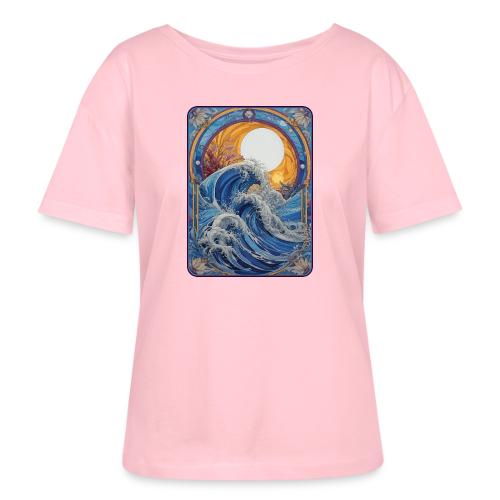 Art Nouveau Wave - Stanley/Stella Serena Women’s Relaxed Organic T-Shirt